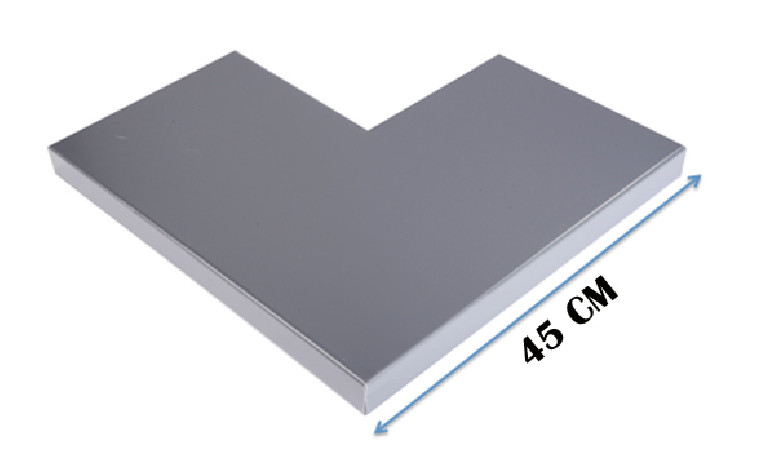 Angle couvertine aluminium 0,7 mm ECO gris ardoise 7016  pour muret ou toit terrasse