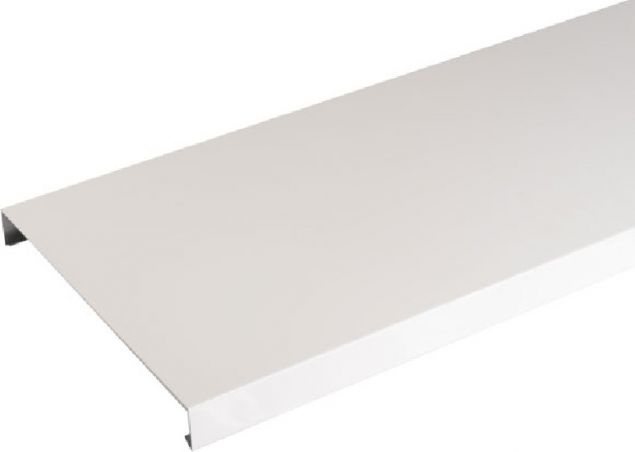 Couvertine aluminium Blanc RAL 9010 - longueur 2 mètres - Développé 270 - retours 65 mm 