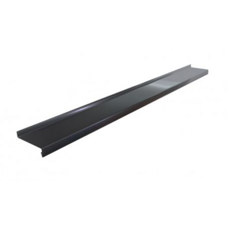 Appui de fenêtre aluminium noir RAL 9005 - longueur 2 mètres - Retour fenêtre 10 mm - Profondeur 230 mm - Hauteur nez 30 mm