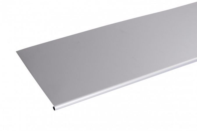 Bande ourlet aluminium gris métal - Longueur 2 mètres - Développé 235 ( surface utile 190 mm ) 