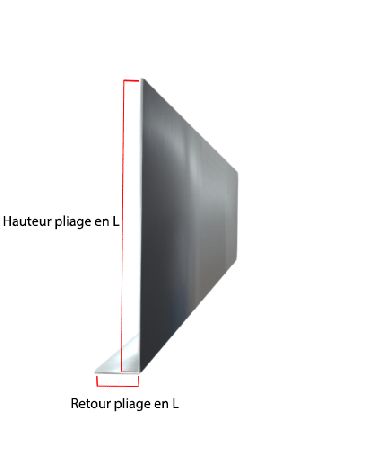 Pliage Aluminium 0,7 mm de finition en L Noir RAL 9005 - 2M