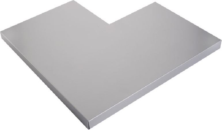 Angle 90 ° Couvertine Alu 1mm gris métal 9006 pour muret ou toit terrasse